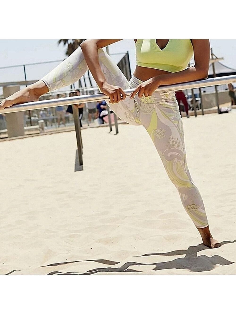 Free People Movement Wave Crush Legging in Bright Lime Combo